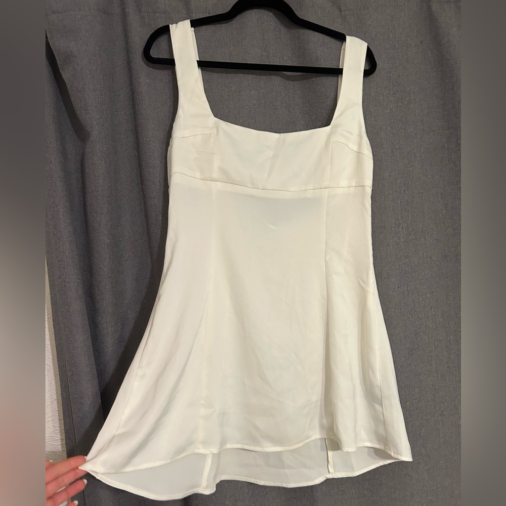 UO Bri Double Bow Satin Mini Dress - Picture 5 of 10